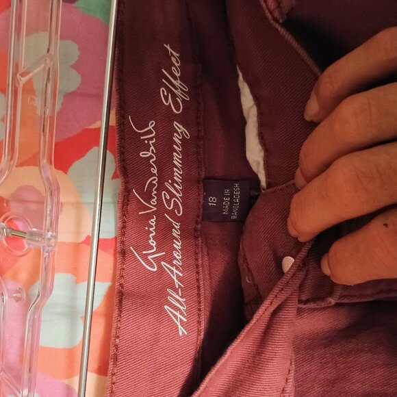 Gloria Vanderbilt Womens Shorts, All Around Slimming, Amada, Purple, 18, Denim - Picture 3 of 4